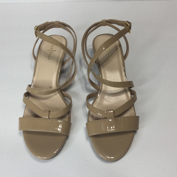 COLE HAAN Strappy Tan Sandals Size 7B - Picture 1 of 8